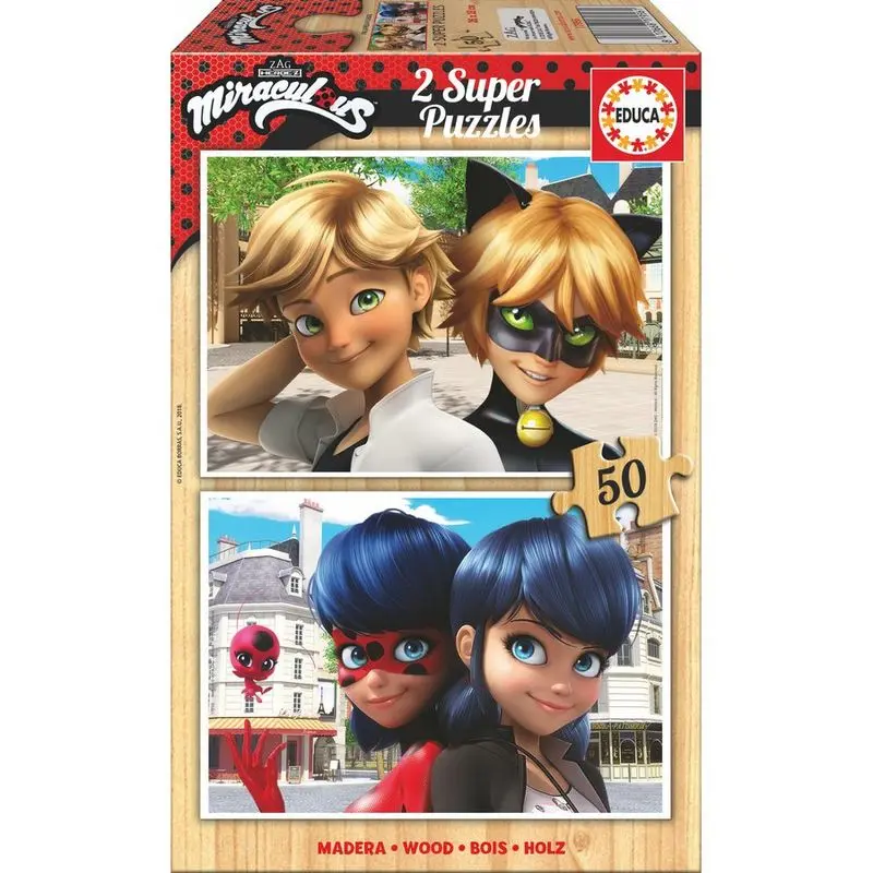 Miraculous Ladybug wooden puzzle 2x50pcs product photo