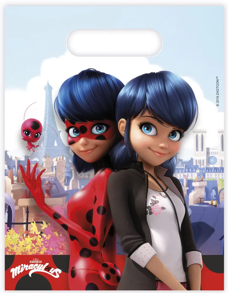 Miraculous Ladybug, Ladybug and Cat Noir Adventures Gift Bag 6-pack product photo
