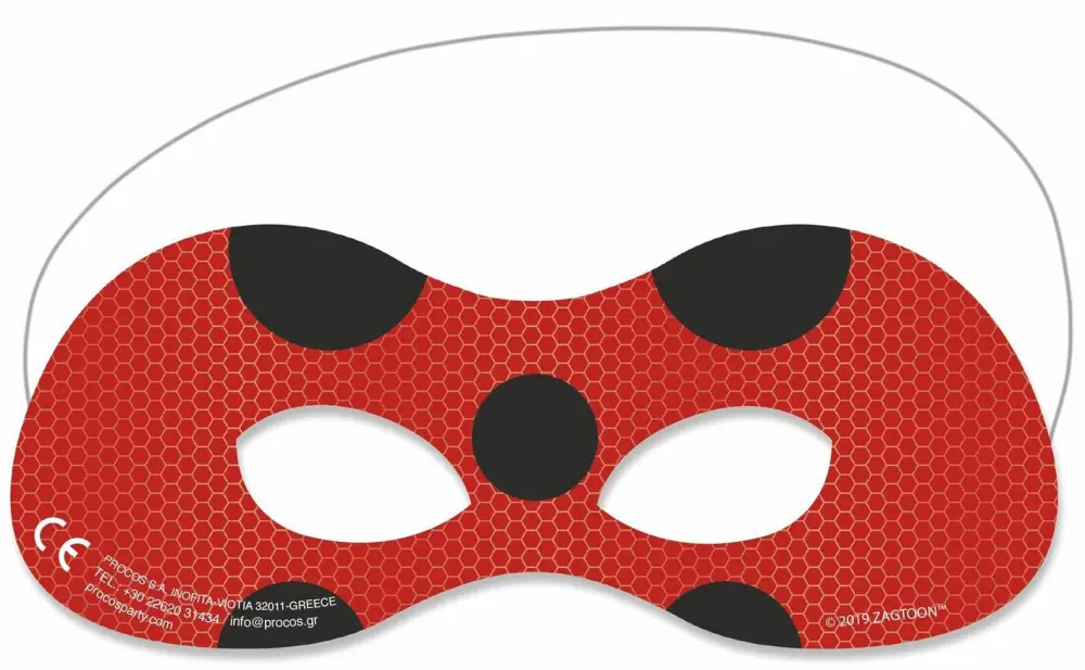 Miraculous Ladybug Mask Set of 6 product photo