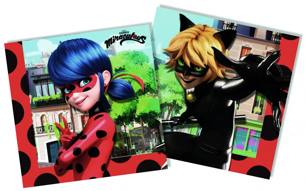 Miraculous Ladybug, Ladybug and Cat Noir adventures napkins 20 pcs product photo