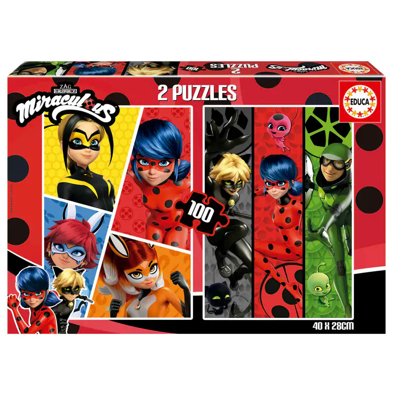 Miraculous Ladybug puzzle 2x100pcs termékfotó