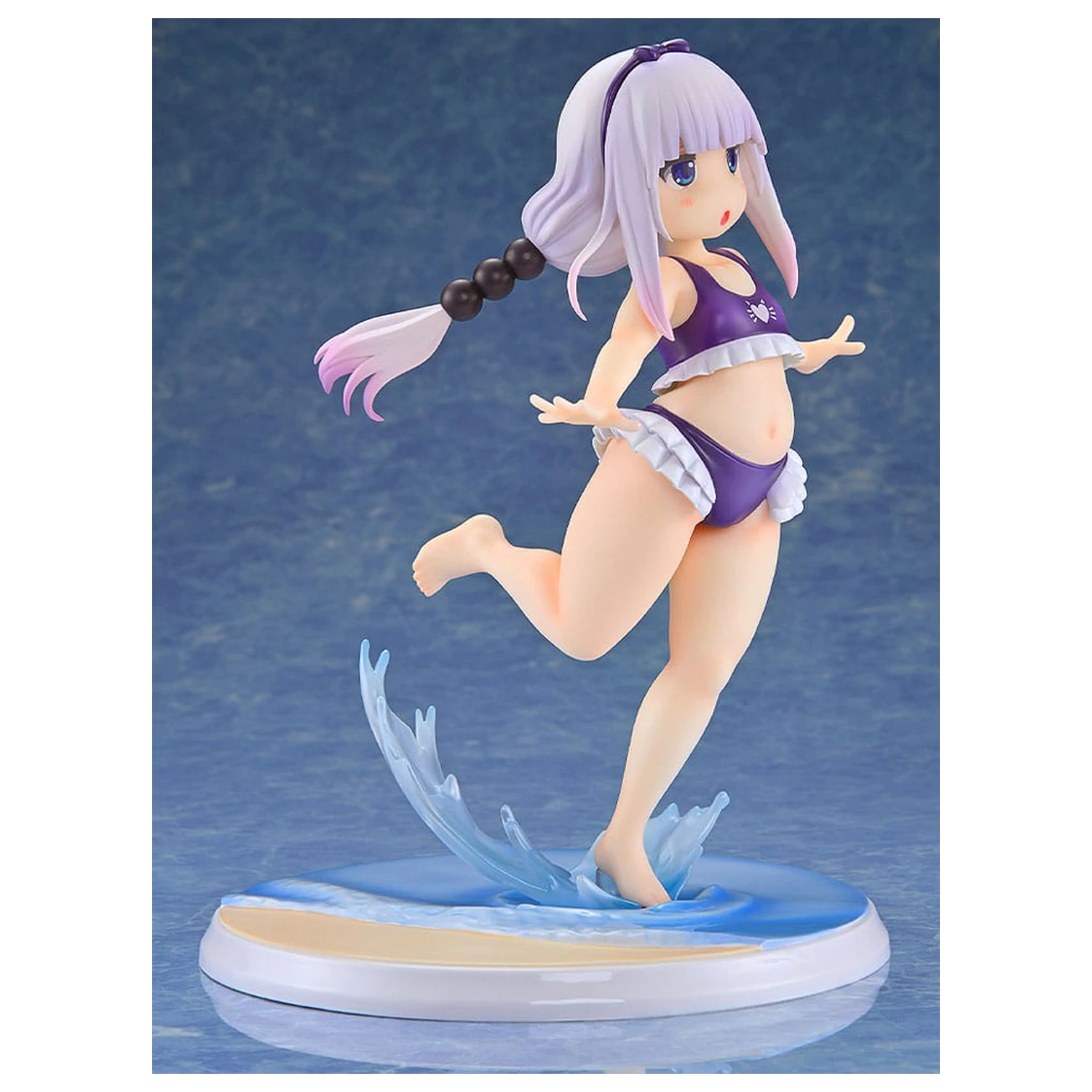 Miss Kobayashi's Dragon Maid PVC Statue 1/6 Kanna Kamui: Excited to Wear a Swimsuit at Home Ver. (Purple) 20 cm product photo
