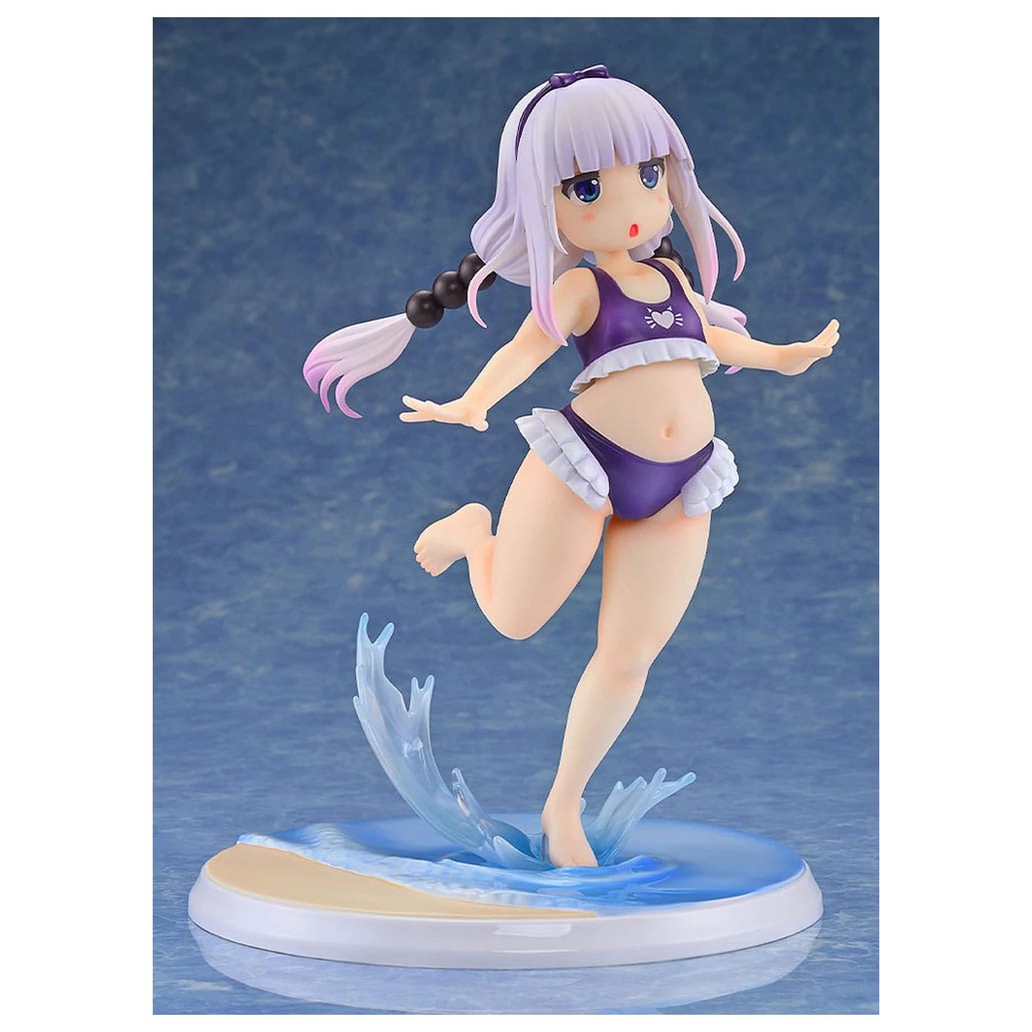 Miss Kobayashi's Dragon Maid PVC Statue 1/6 Kanna Kamui: Excited to Wear a Swimsuit at Home Ver. (Purple) 20 cm product photo