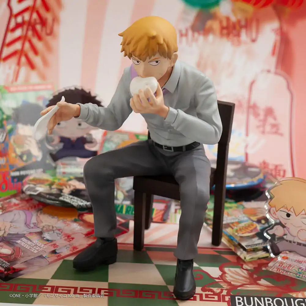 Mob Psycho 100 III x Bunbougu Cafe 2022 PVC Statue Arataka Reigen 14 cm product photo