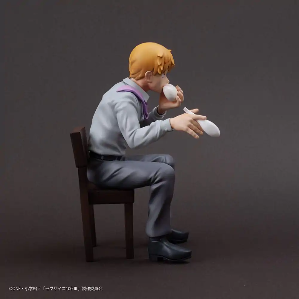 Mob Psycho 100 III x Bunbougu Cafe 2022 PVC Statue Arataka Reigen 14 cm product photo