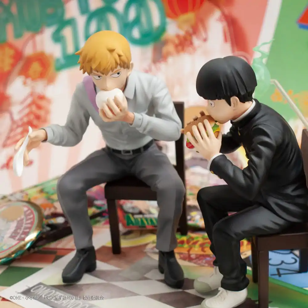 Mob Psycho 100 III x Bunbougu Cafe 2022 PVC Statue Arataka Reigen 14 cm product photo