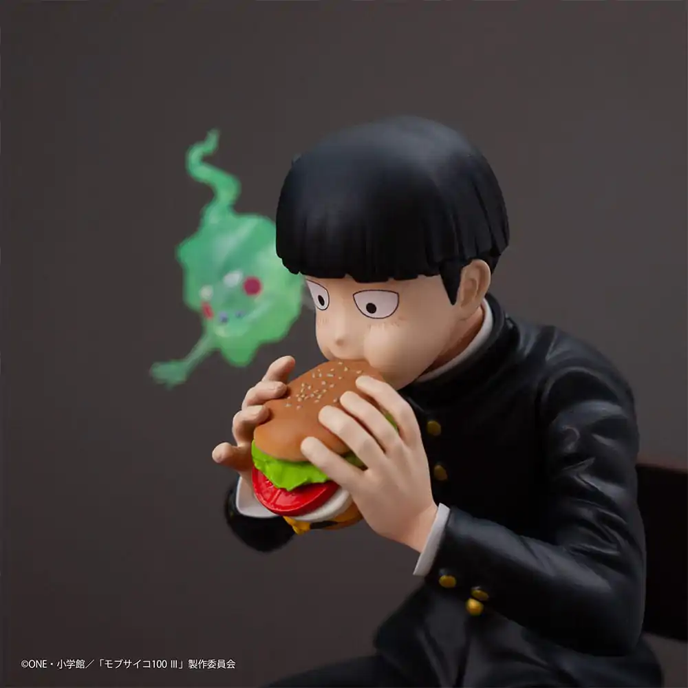 Mob Psycho 100 III x Bunbougu Cafe 2022 PVC Statue Shigeo Kageyama &amp; Ekubo 13 cm product photo