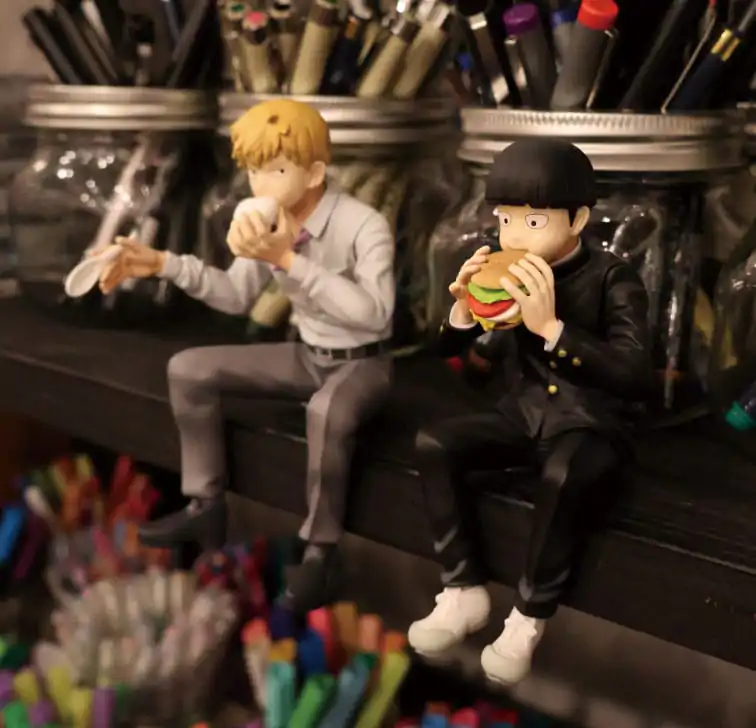 Mob Psycho 100 III x Bunbougu Cafe 2022 PVC Statue Shigeo Kageyama &amp; Ekubo 13 cm product photo