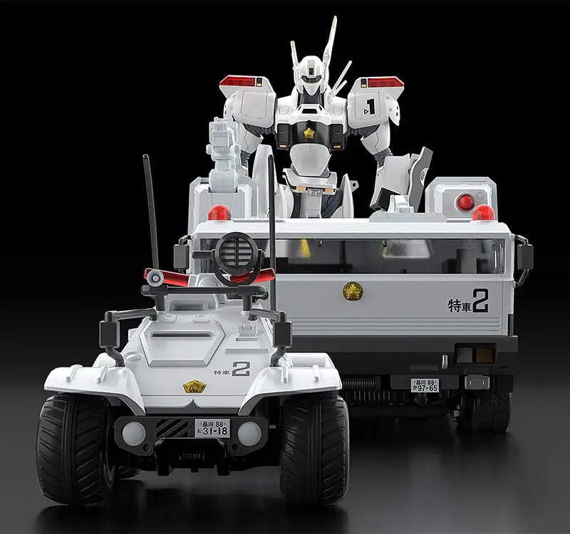 Mobile Police Patlabor Moderoid Plastic Model Kits 1/60 Type 98 Special Command Vehicle &amp; Type 99 Special Labor Carrier (re-run) product photo