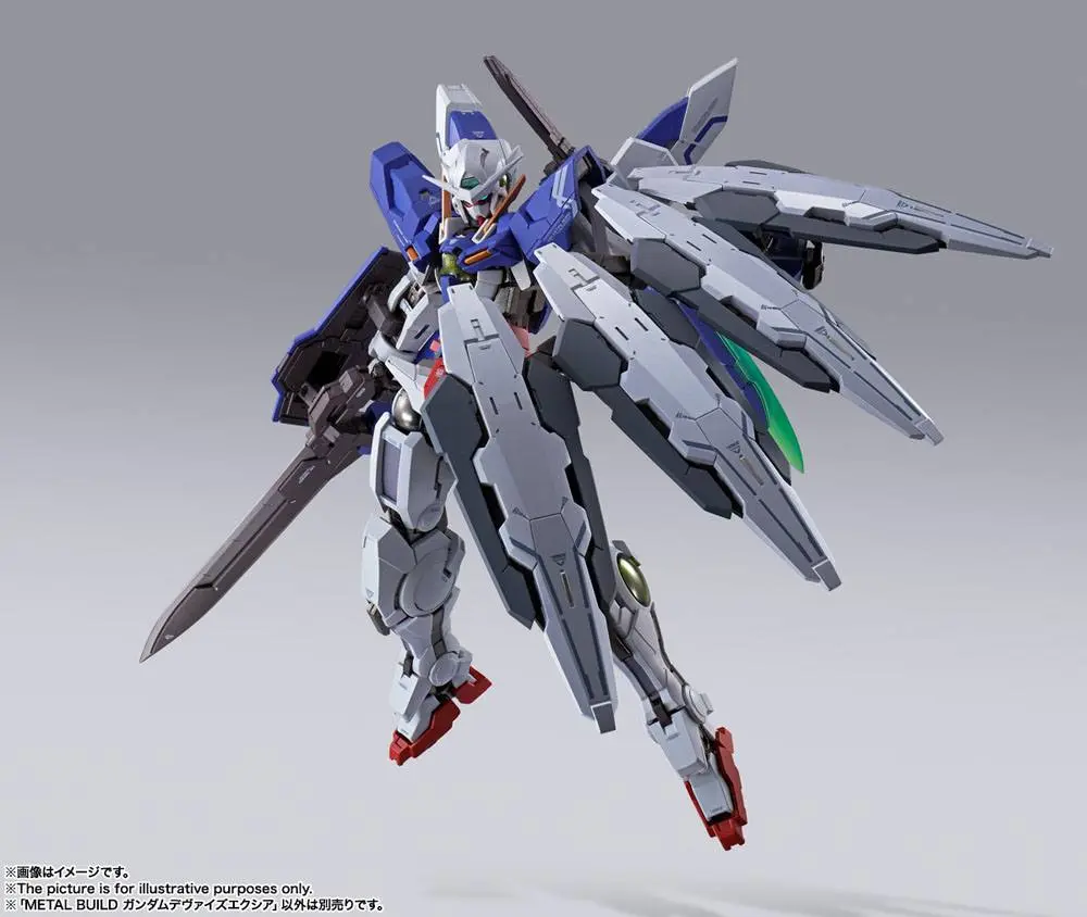 Mobile Suit Gundam 00 Revealed Chronicle Metal Build Diecast Action Figure Gundam Devise Exia 18 cm product photo