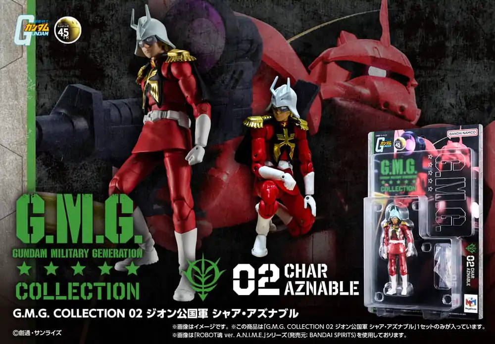 Mobile Suit Gundam G.M.G. Collection 02 Action Figure Principality of Zeon Char Aznable 10 cm termékfotó