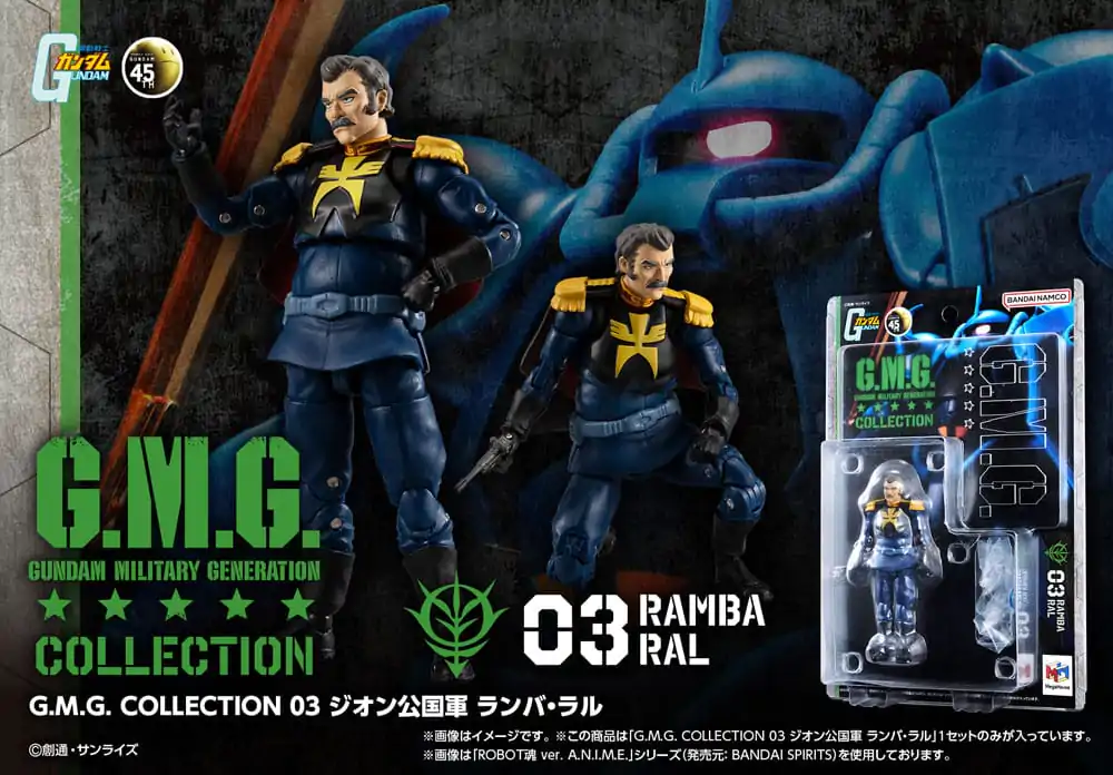 Mobile Suit Gundam G.M.G. Collection 03 Action Figure Principality of Zeon Ramba Ral 10 cm termékfotó