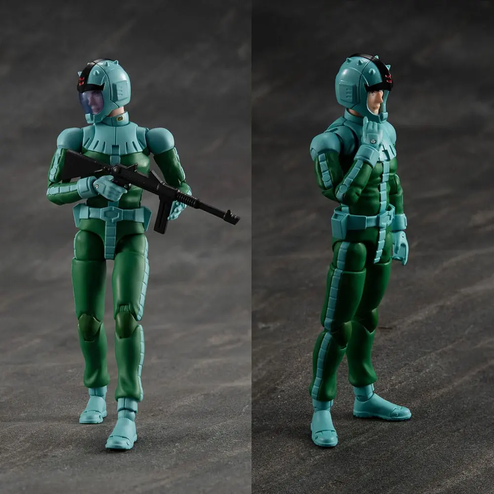 Mobile Suit Gundam G.M.G. Action Figures with Vehicle Cucuruz Doan's Island &amp; The 8th MS Team Standard Infantry &amp; Infantry Motorbike product photo
