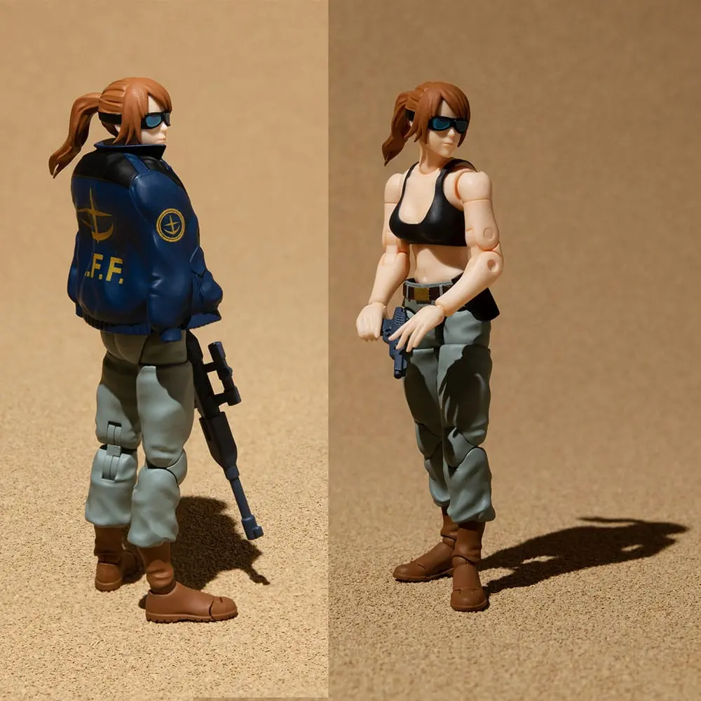 Mobile Suit Gundam G.M.G. Action Figures with Vehicle Cucuruz Doan's Island &amp; The 8th MS Team Standard Infantry &amp; Infantry Motorbike product photo