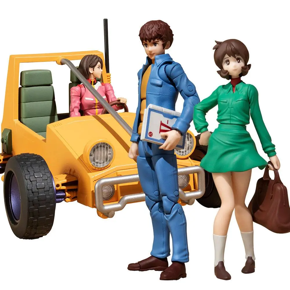 Mobile Suit Gundam G.M.G. Action Figures with Vehicle Earth Federation 07 Amuro &amp; Frau, 08V-SP General Soldier &amp; Buggy Set Box product photo
