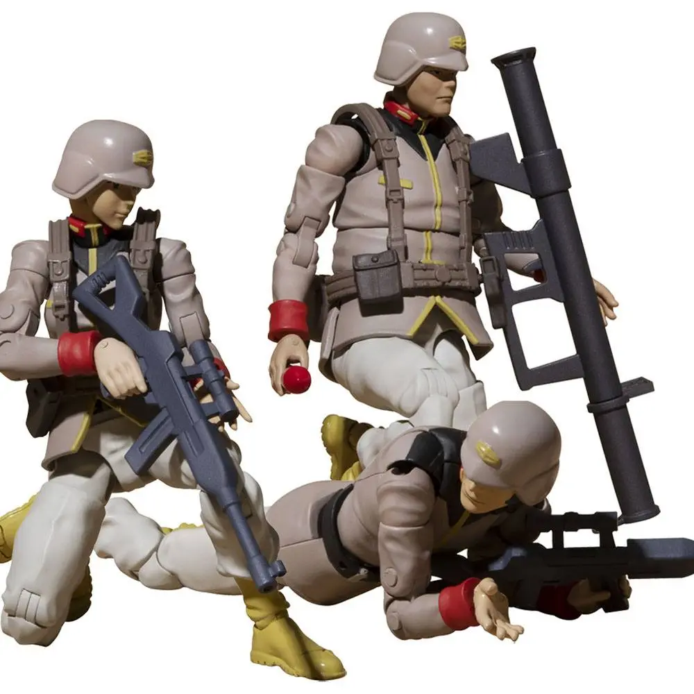 Mobile Suit Gundam G.M.G. Action Figure 3-Pack Earth Federation Army Soldiers 10 cm product photo