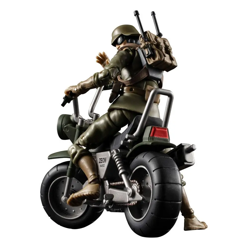 Mobile Suit Gundam G.M.G. Action Figure with Vehicle Principality of Zeon 08 V-SP General Soldier &amp; Exclusive Motorcycle 10 cm product photo