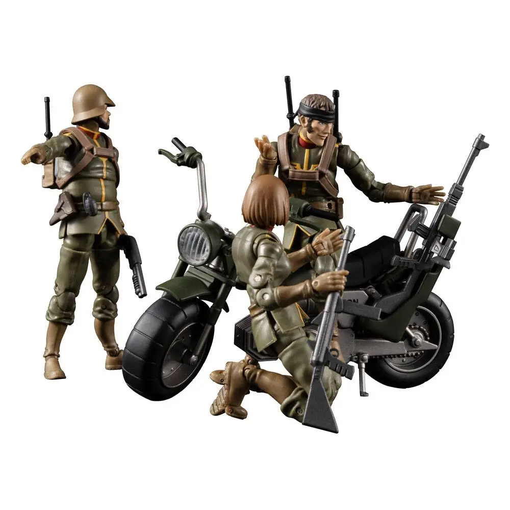 Mobile Suit Gundam G.M.G. Action Figure with Vehicle Principality of Zeon 08 V-SP General Soldier &amp; Exclusive Motorcycle 10 cm product photo