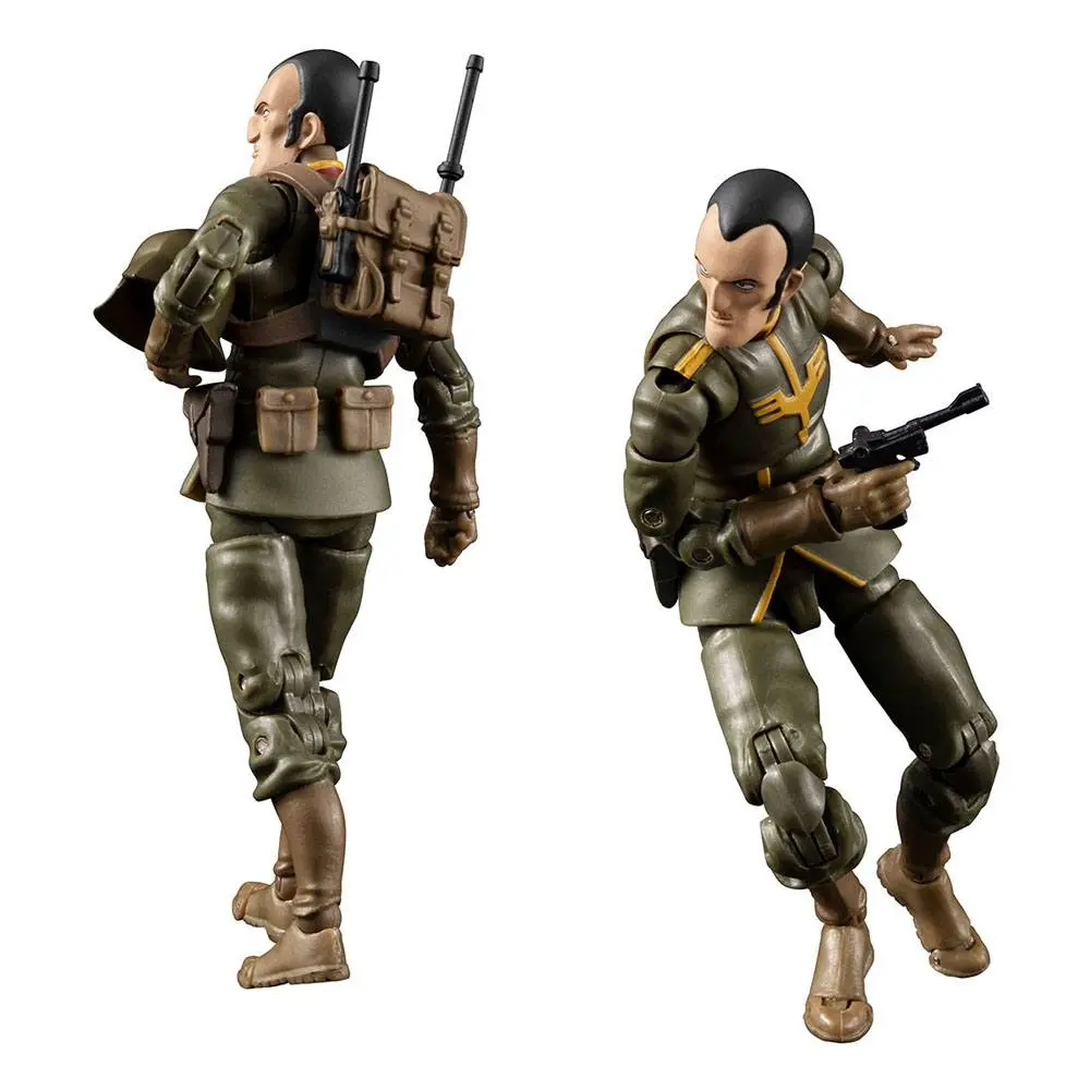 Mobile Suit Gundam G.M.G. Action Figures with Vehicle Principality of Zeon Team Ramba Ral Set 10 cm product photo