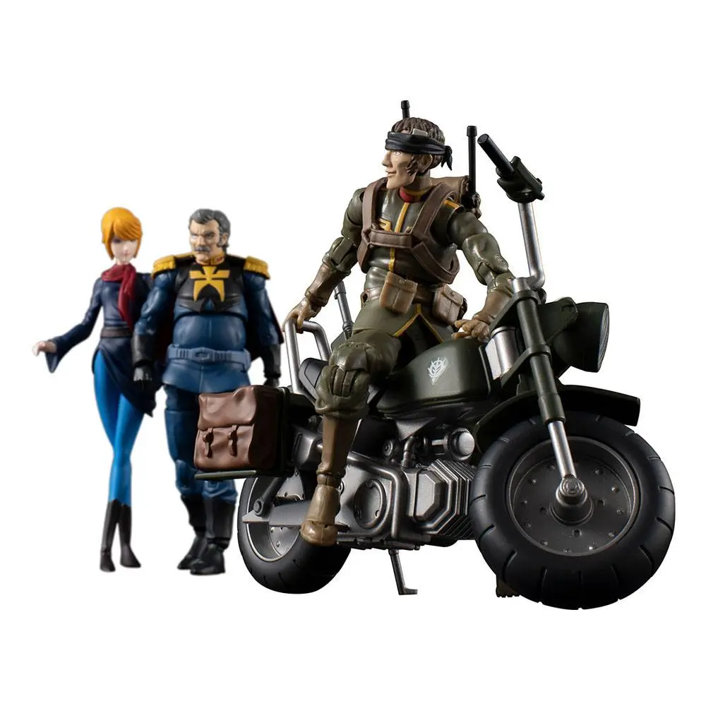 Mobile Suit Gundam G.M.G. Action Figures with Vehicle Principality of Zeon Team Ramba Ral Set 10 cm product photo