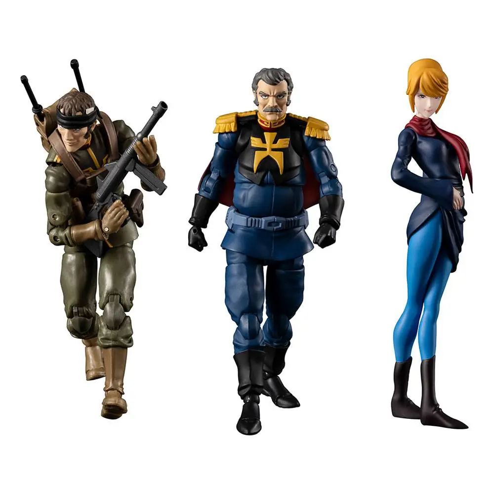 Mobile Suit Gundam G.M.G. Action Figures with Vehicle Principality of Zeon Team Ramba Ral Set 10 cm product photo