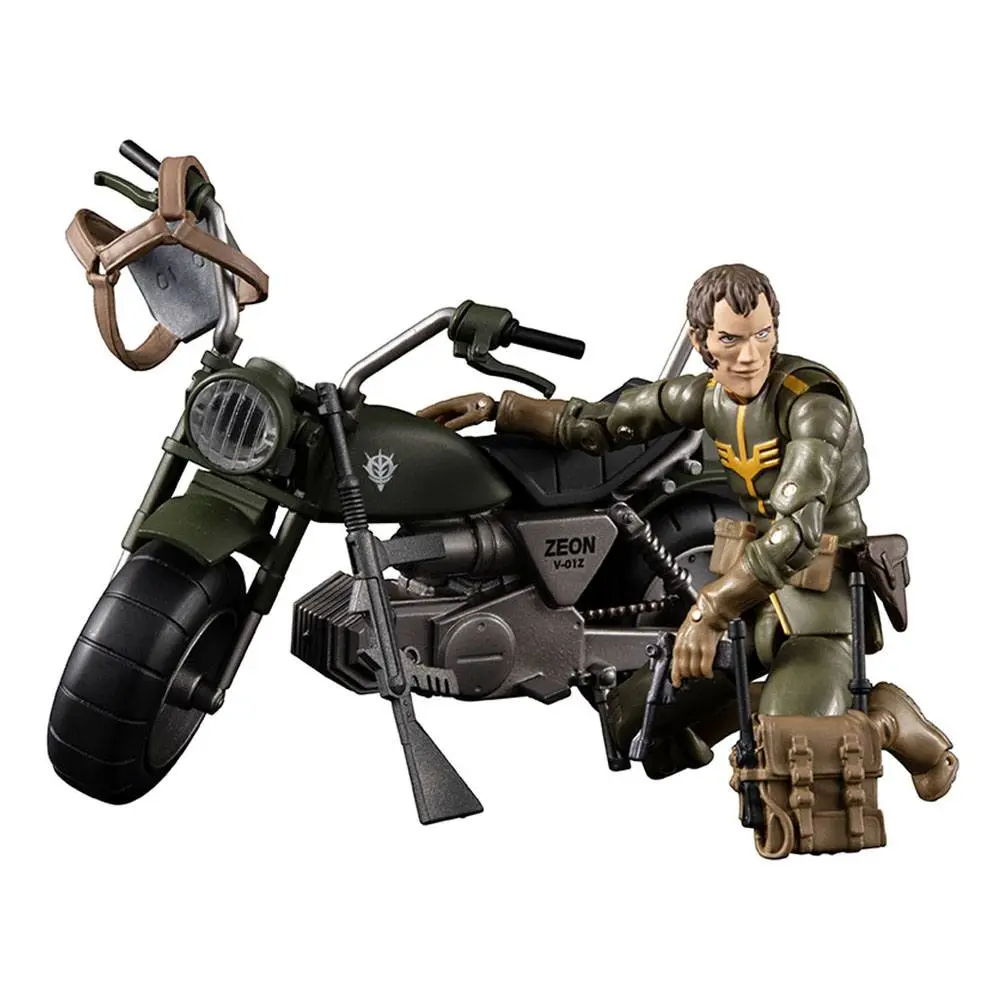 Mobile Suit Gundam G.M.G. Action Figures with Vehicle Principality of Zeon Team Ramba Ral Set 10 cm product photo