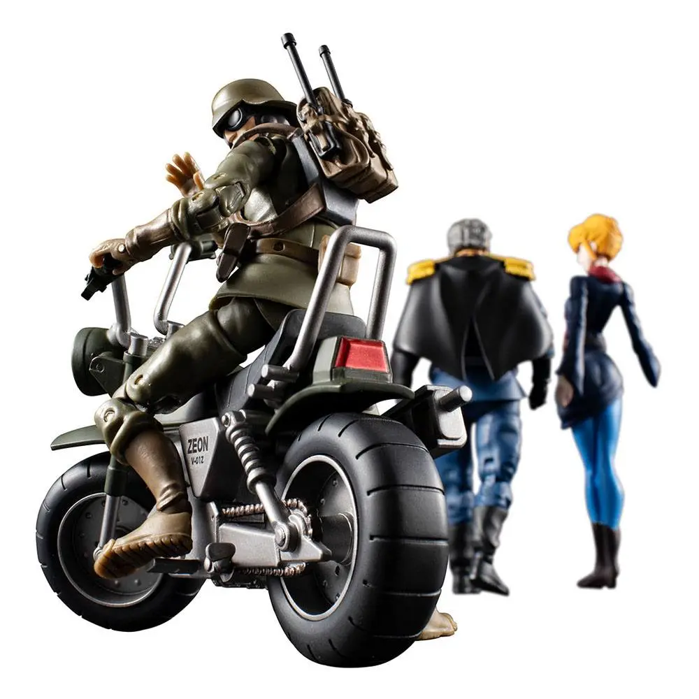 Mobile Suit Gundam G.M.G. Action Figures with Vehicle Principality of Zeon Team Ramba Ral Set 10 cm product photo