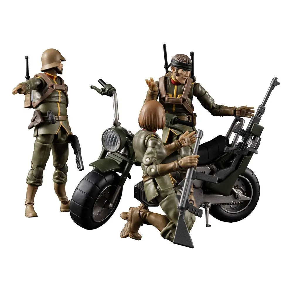 Mobile Suit Gundam G.M.G. Action Figures with Vehicle Principality of Zeon Team Ramba Ral Set 10 cm product photo