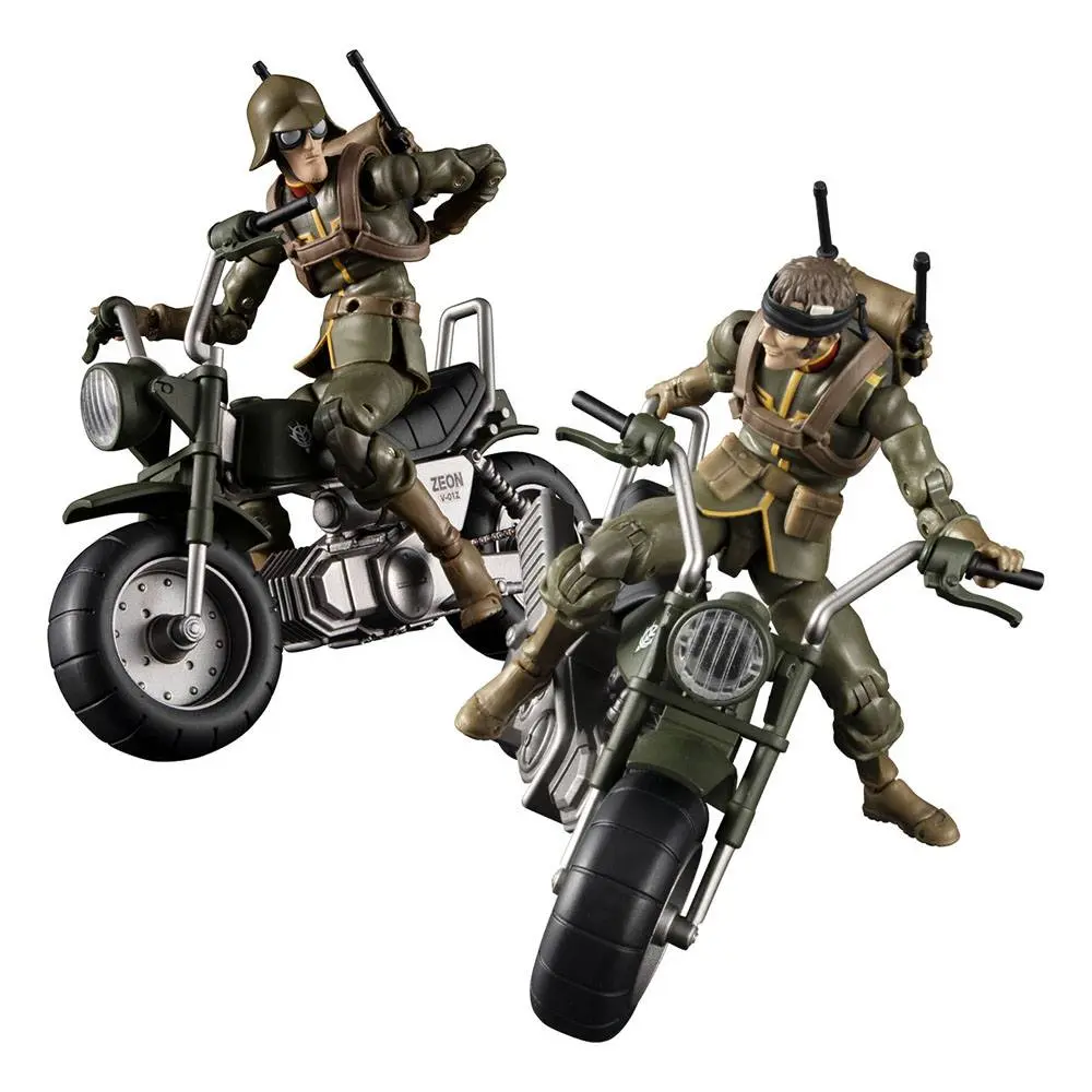 Mobile Suit Gundam G.M.G. Action Figures with Vehicle Principality of Zeon Team Ramba Ral Set 10 cm product photo