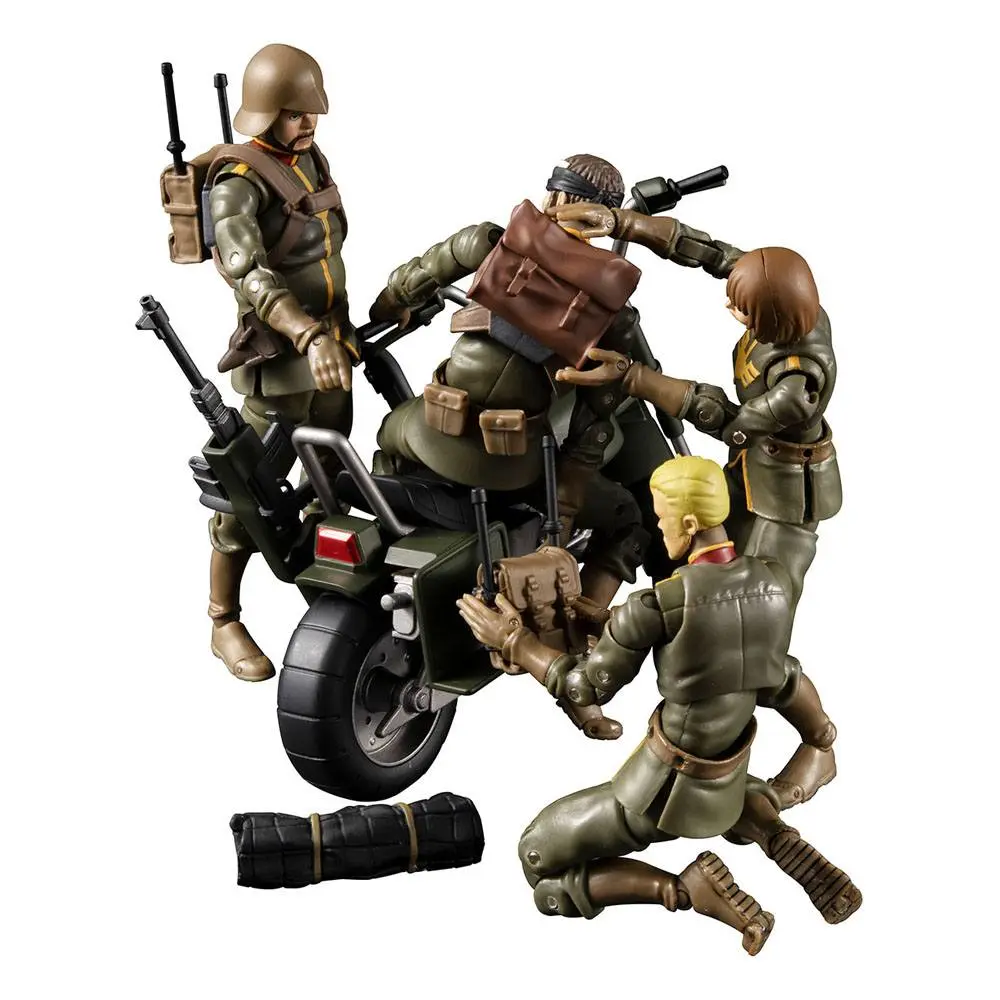 Mobile Suit Gundam G.M.G. Action Figures with Vehicle Principality of Zeon Team Ramba Ral Set 10 cm product photo
