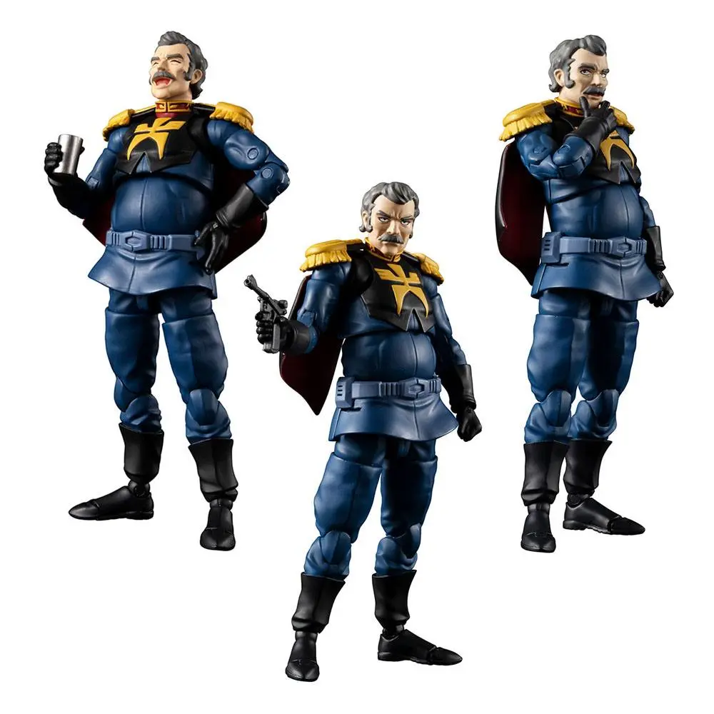 Mobile Suit Gundam G.M.G. Action Figures with Vehicle Principality of Zeon Team Ramba Ral Set 10 cm product photo