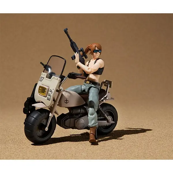 Mobile Suit Gundam G.M.G. Action Figures with Vehicle The 8th MS Team Earth Federation Forces V-SP09 Standard Infantry &amp; Federation Infantry Motorbike product photo