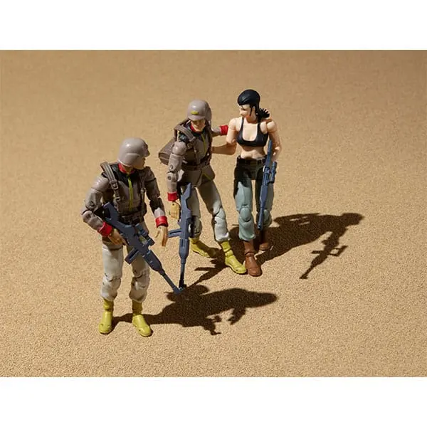 Mobile Suit Gundam G.M.G. Action Figures with Vehicle The 8th MS Team Earth Federation Forces V-SP09 Standard Infantry &amp; Federation Infantry Motorbike product photo