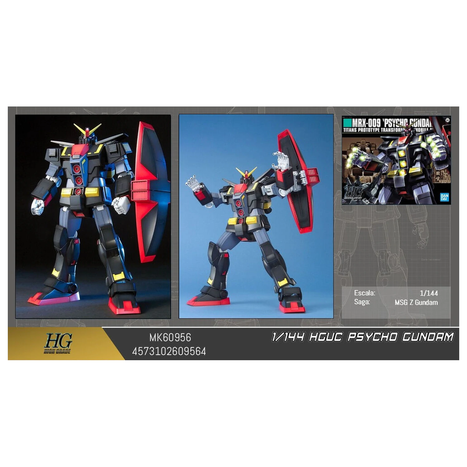 Mobile Suit Gundam Psycho HGUC 1/144 model kit figure product photo