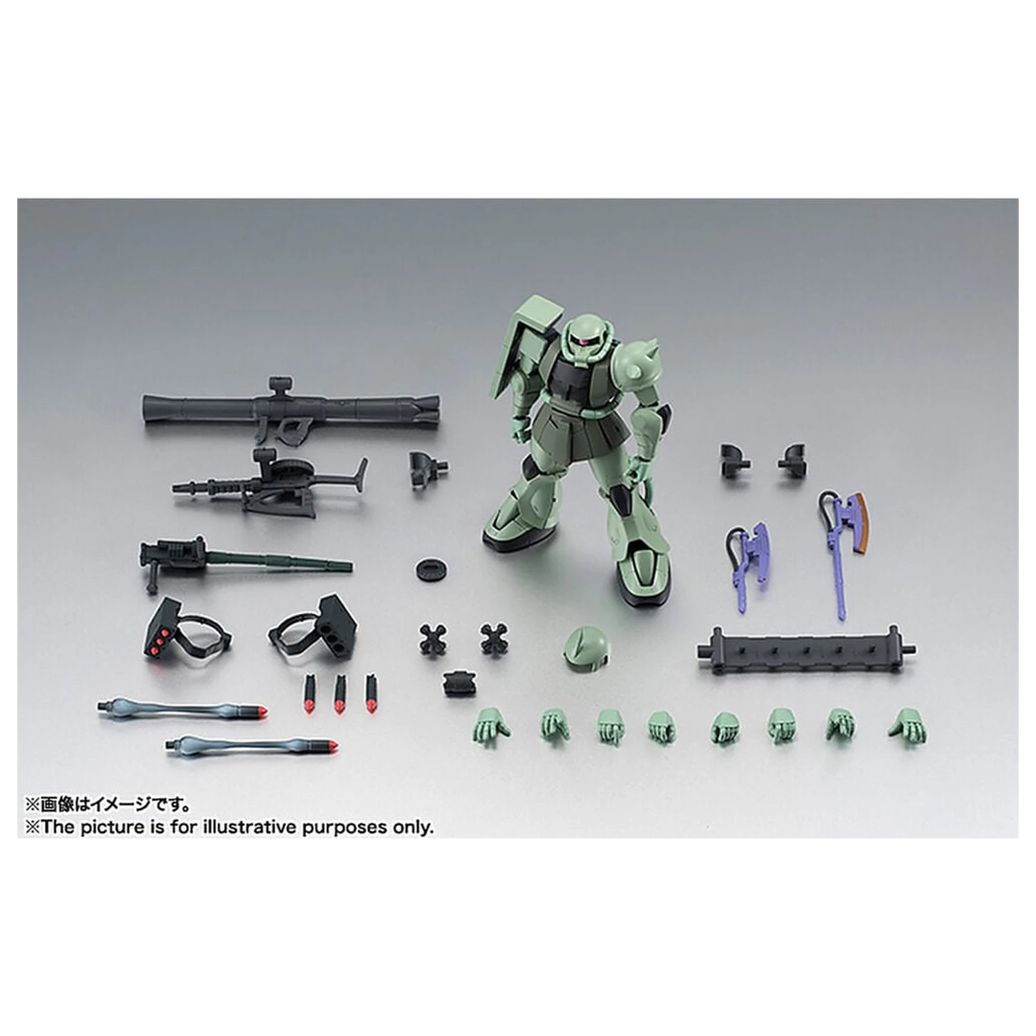 Mobile Suit Gundam Robot Spirits MS 06 Zaku ver ANIME Reissue figure 12,5cm product photo