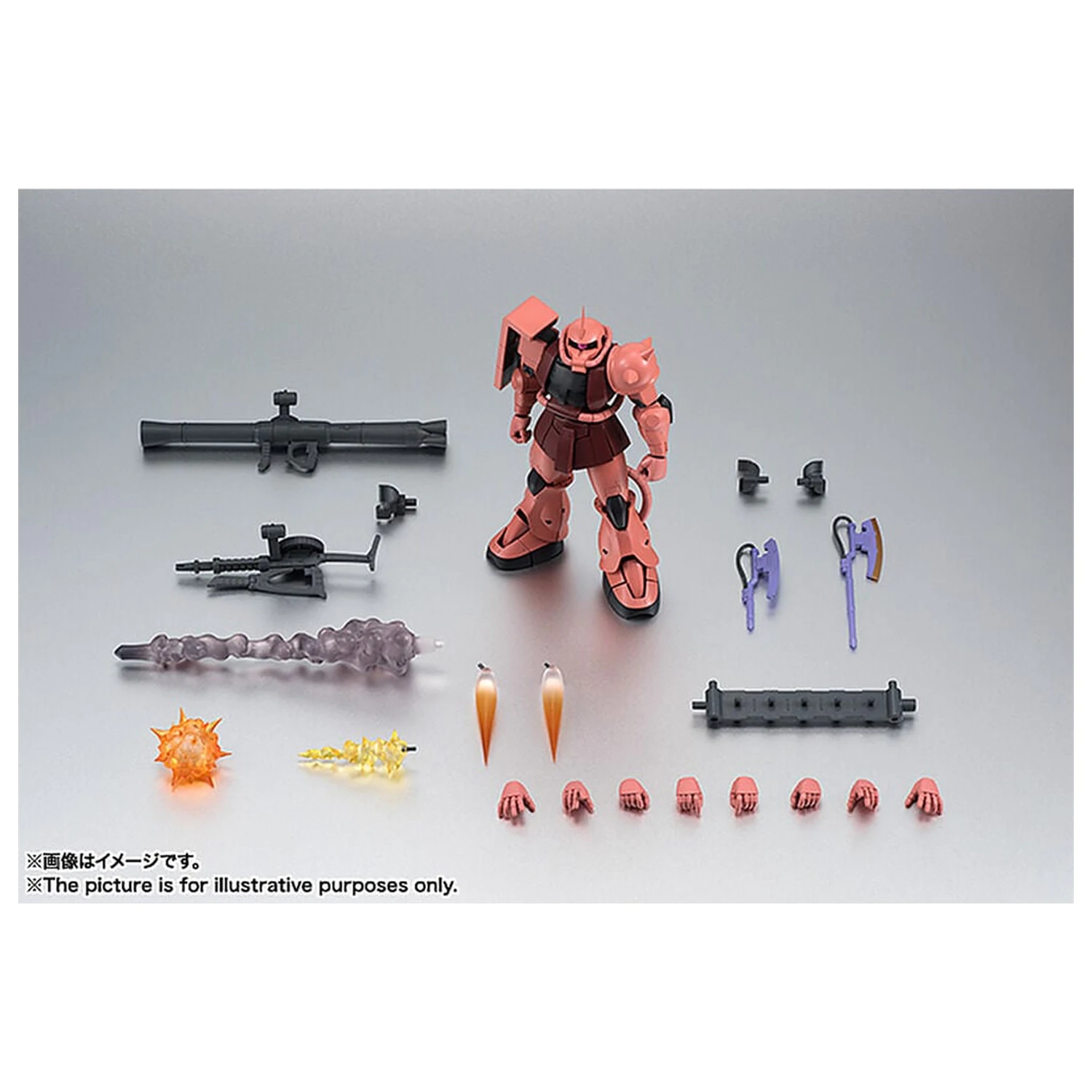 Mobile Suit Gundam Robot Spirits MS 06S Chars Zaku ver ANIME Reissue figure 12,5cm product photo