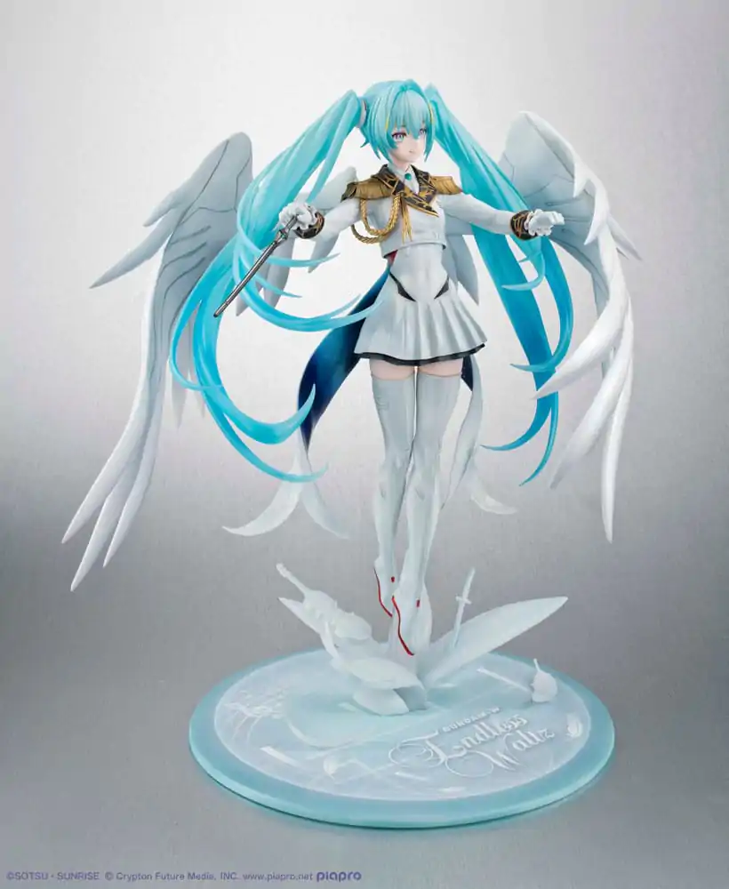 Mobile Suit Gundam x Hatsune Miku Lucrea PVC Statue Hatsune Miku x Wing Gundam Zero EW 45th Anniversary 27 cm         product photo