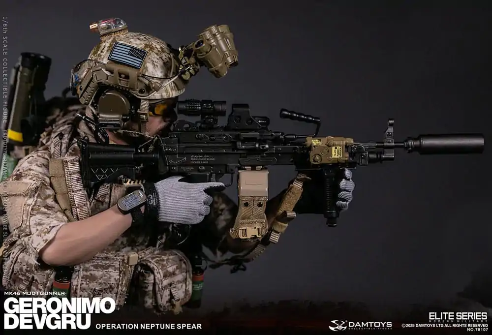 Modern Military Action Figure 1/6 Geronimo Devgru - MK46 MOD1 Gunner (Operation Neptune Spear) 30 cm product photo