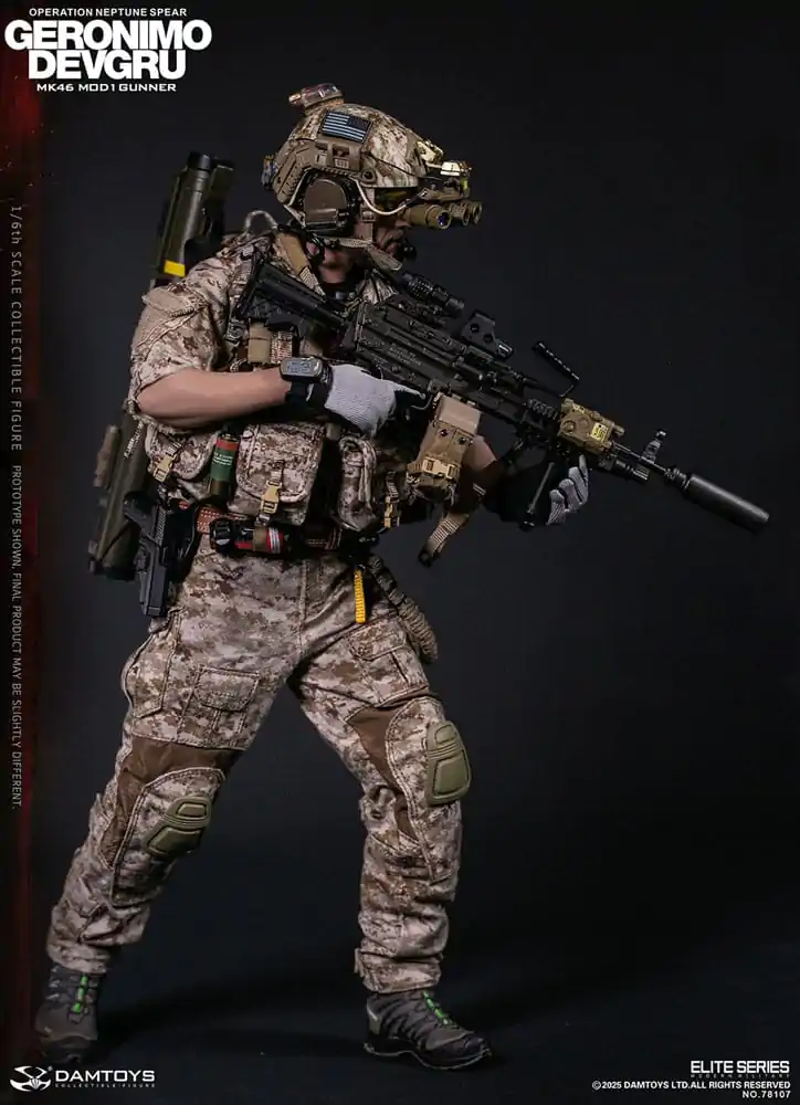 Modern Military Action Figure 1/6 Geronimo Devgru - MK46 MOD1 Gunner (Operation Neptune Spear) 30 cm product photo