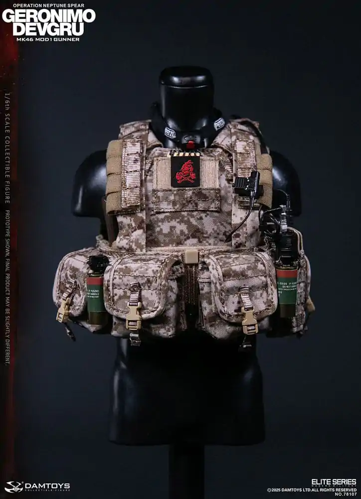 Modern Military Action Figure 1/6 Geronimo Devgru - MK46 MOD1 Gunner (Operation Neptune Spear) 30 cm product photo