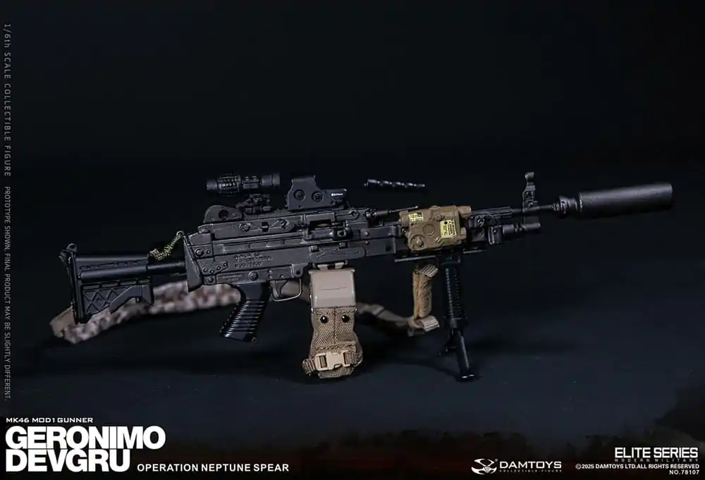 Modern Military Action Figure 1/6 Geronimo Devgru - MK46 MOD1 Gunner (Operation Neptune Spear) 30 cm product photo