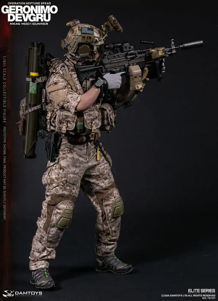 Modern Military Action Figure 1/6 Geronimo Devgru - MK46 MOD1 Gunner (Operation Neptune Spear) 30 cm product photo