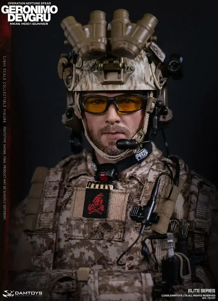 Modern Military Action Figure 1/6 Geronimo Devgru - MK46 MOD1 Gunner (Operation Neptune Spear) 30 cm product photo