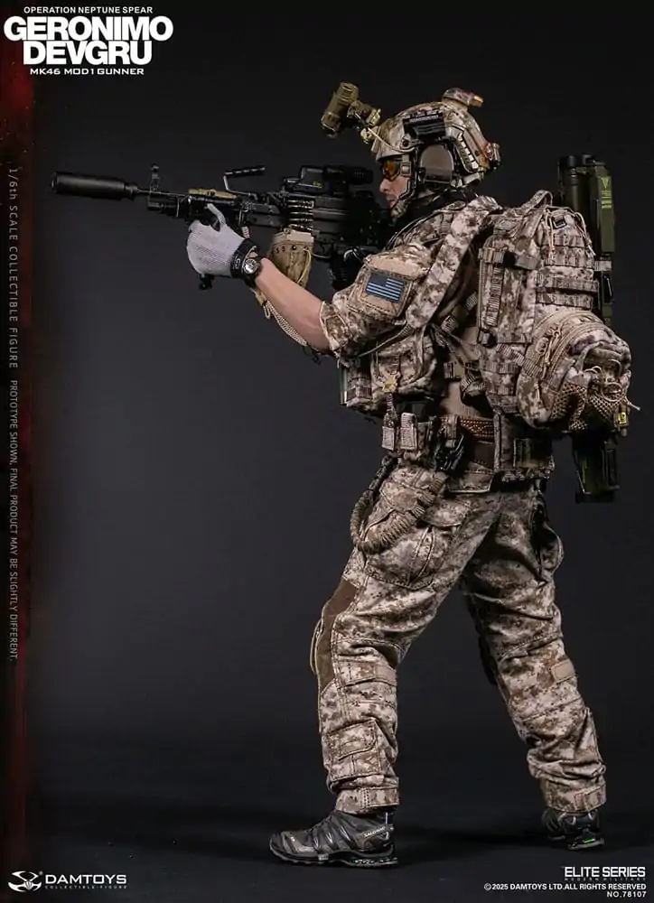 Modern Military Action Figure 1/6 Geronimo Devgru - MK46 MOD1 Gunner (Operation Neptune Spear) 30 cm product photo