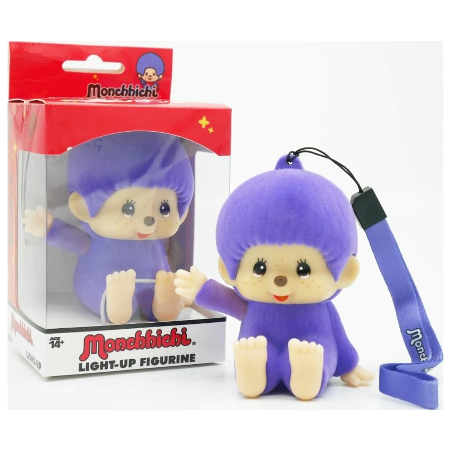 Monchhichi LED Light-Up Lila Figure product photo