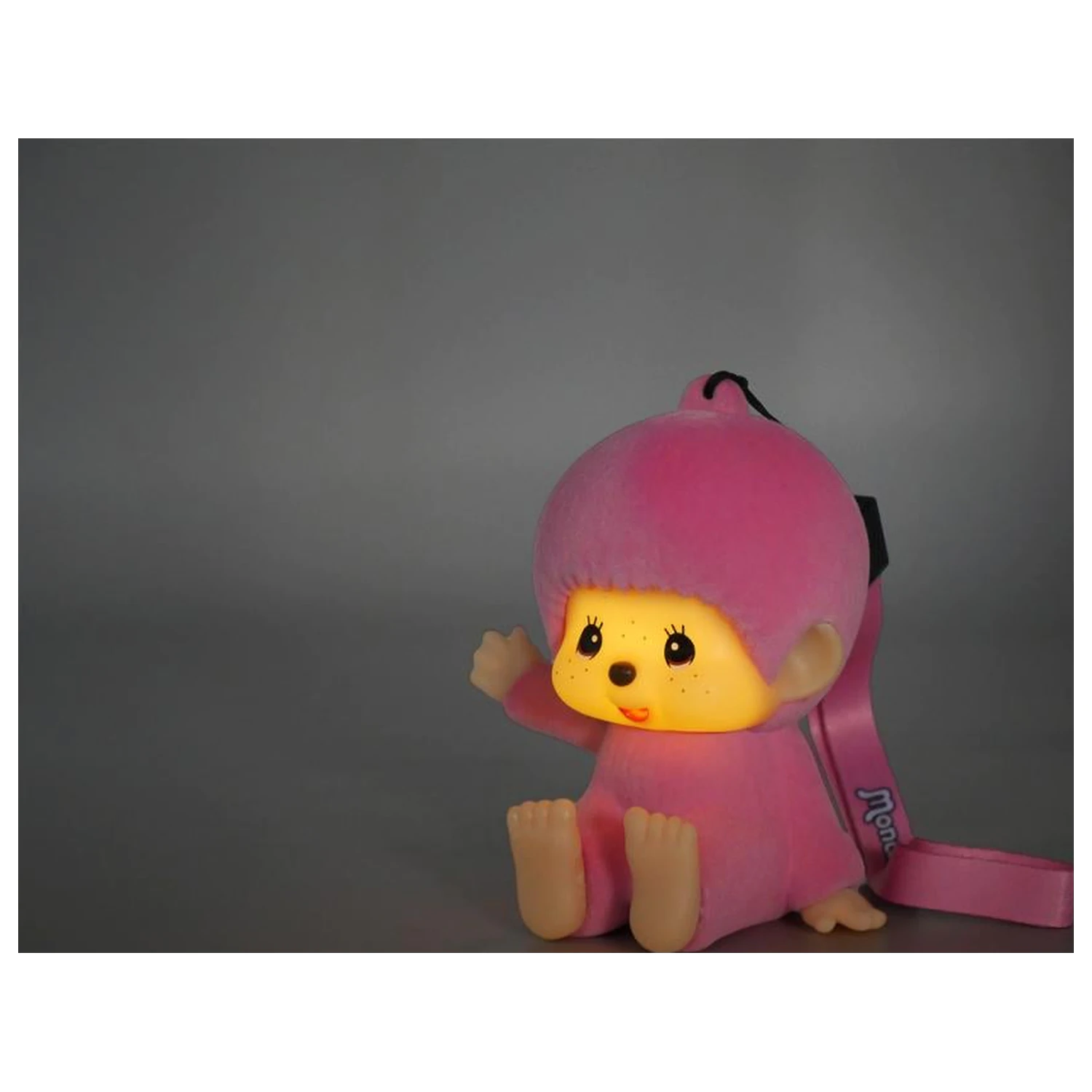 Monchhichi LED Light-Up Pink Figure 9cm product photo