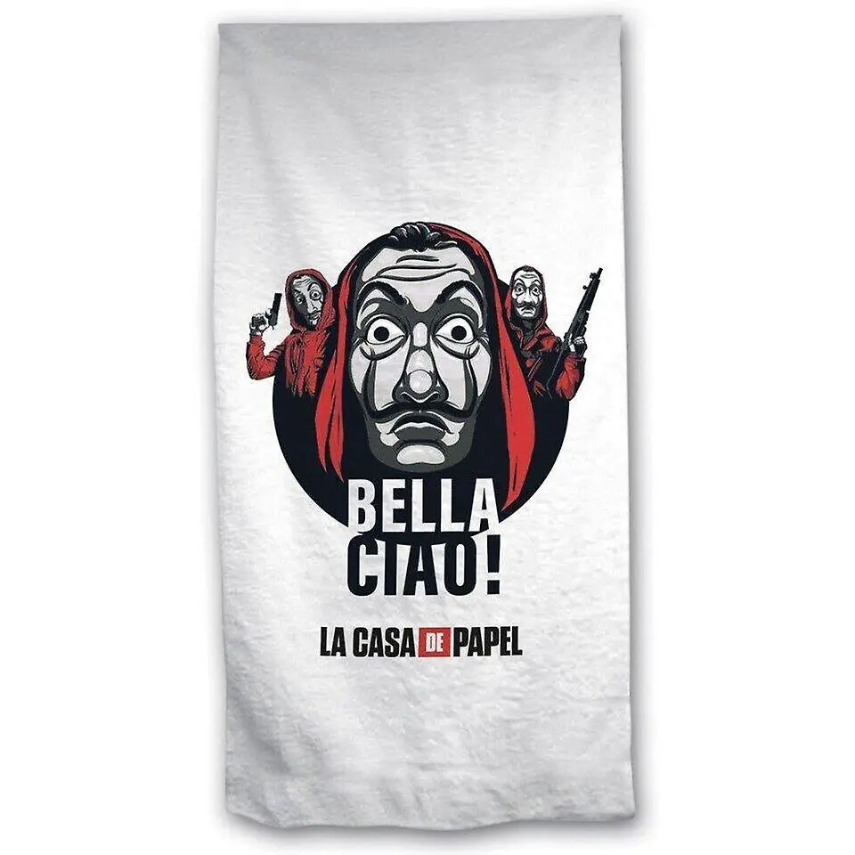 Money Heist Bella Ciao! microfiber beach towel product photo