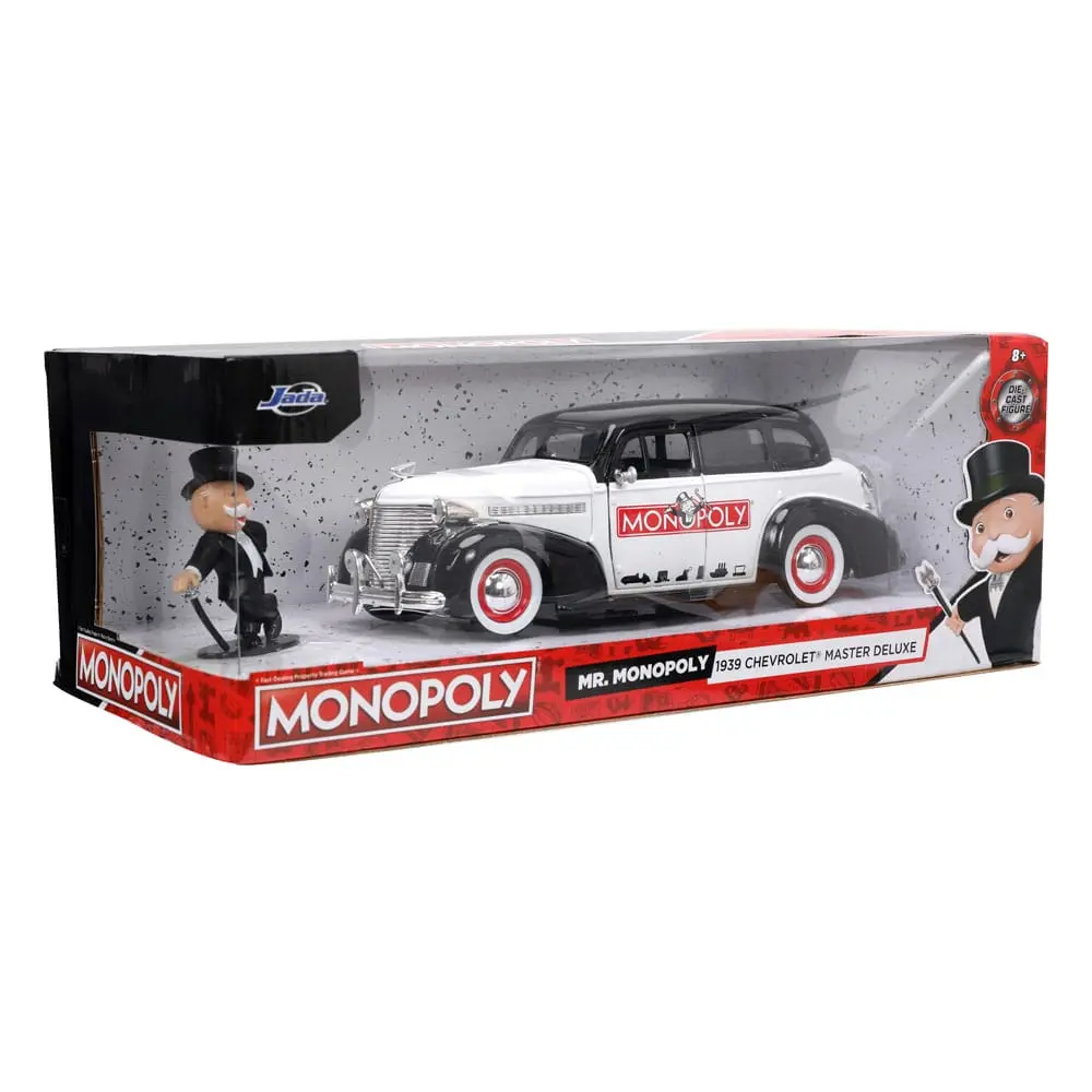 Monopoly Hollywood Rides Diecast Model 1/24 1939 Chevrolet Master Deluxe with Monopoly Figur product photo
