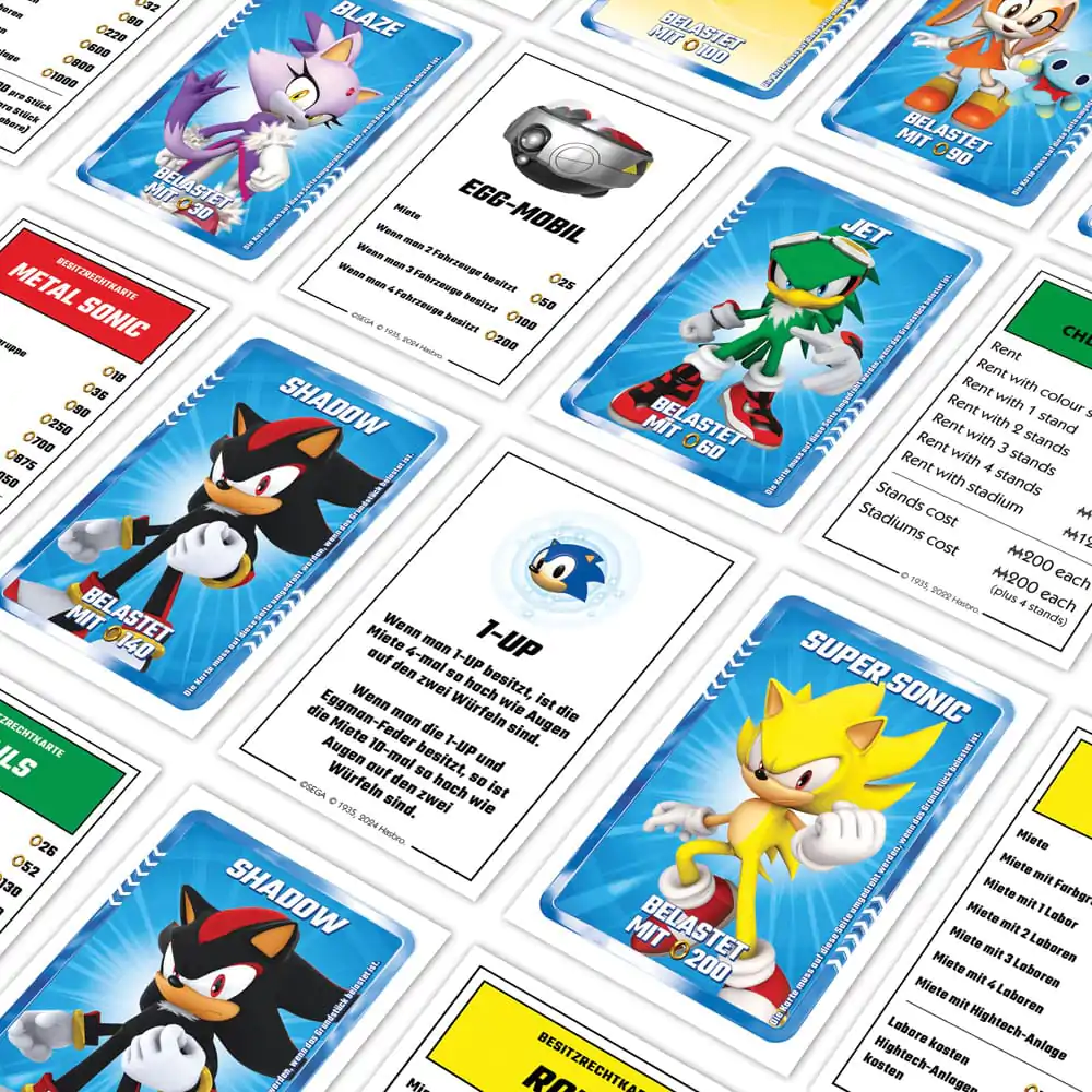 Monopoly Board Game Sonic the Hedgehog *German Version* termékfotó