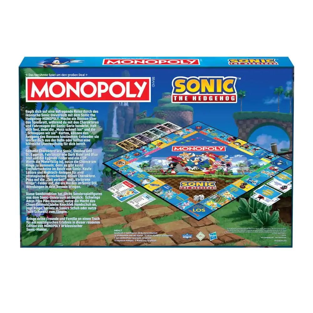 Monopoly Board Game Sonic the Hedgehog *German Version* termékfotó